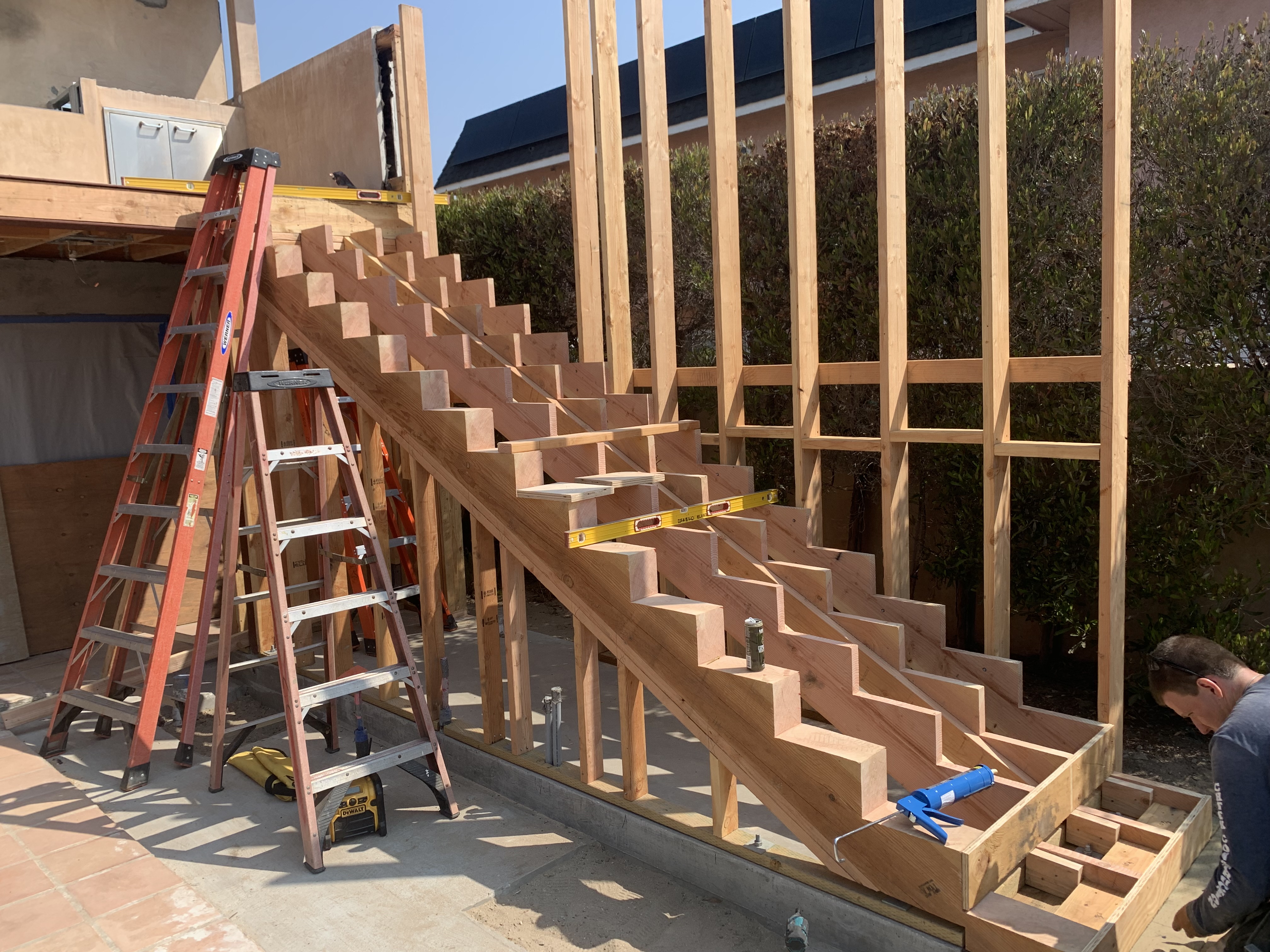 Structural framing in progress